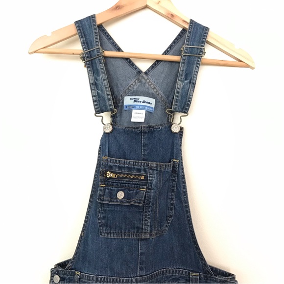 Y2K Old Navy Denim Overalls | 2003 Low Cut Low Rise Cargo Overalls - Picture 3 of 16